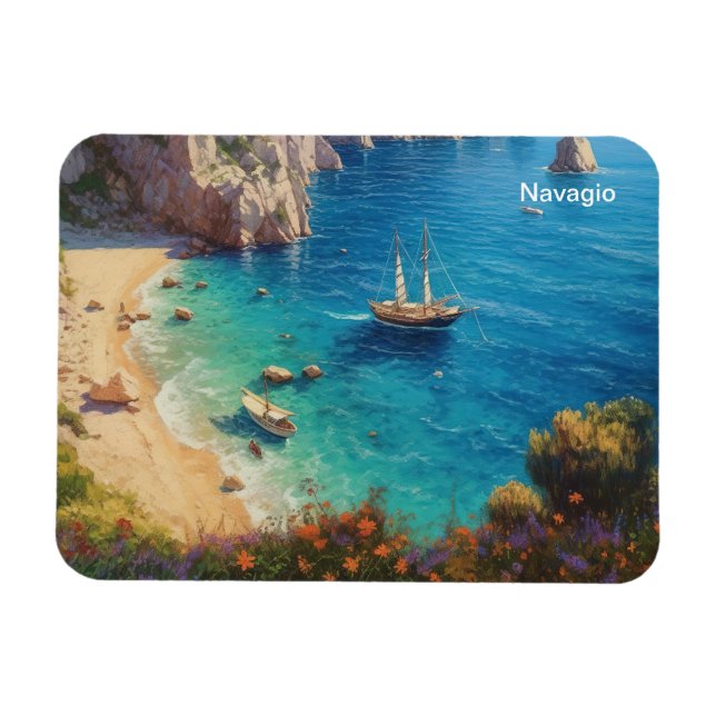 Beach in Greece  Magnet (Horizontal)