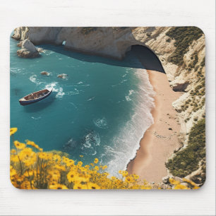 Beach in Greece  Mouse Pad