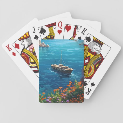 Beach in Greece  Poker Cards