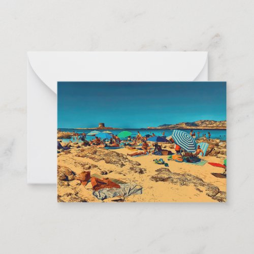 Beach in Italy  Note Card