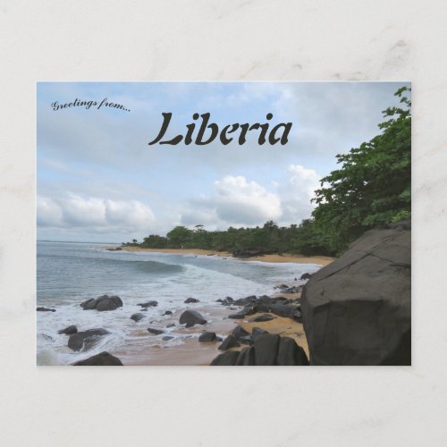 Beach in Liberia Postcard
