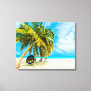 Beach in Maldives canvas print 1
