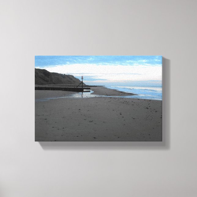 Beach in Mundesley, Norfolk by Alexandra Cook Canvas Print (Front)
