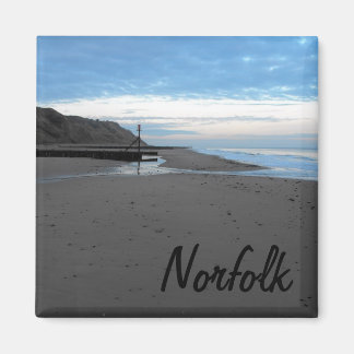 Beach in Mundesley, Norfolk by Alexandra Cook Magnet