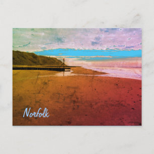 Beach in Mundesley, Norfolk by Alexandra Cook Postcard