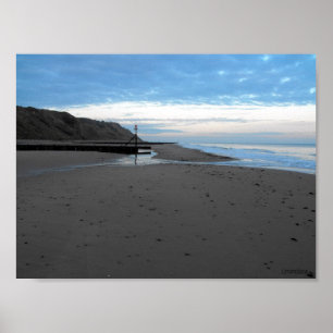 Beach in Mundesley, Norfolk by Alexandra Cook Poster
