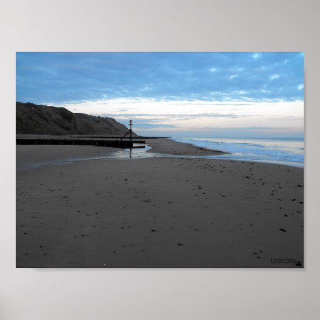 Beach in Mundesley, Norfolk by Alexandra Cook Poster (Front)