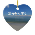 Beach in Naples Ceramic Ornament