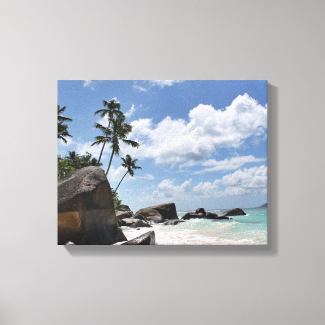 beach in Seychelles Canvas Print (Front)