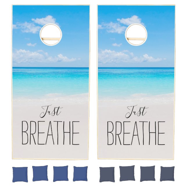 Beach Inspirational Quote Cornhole Set (Set)