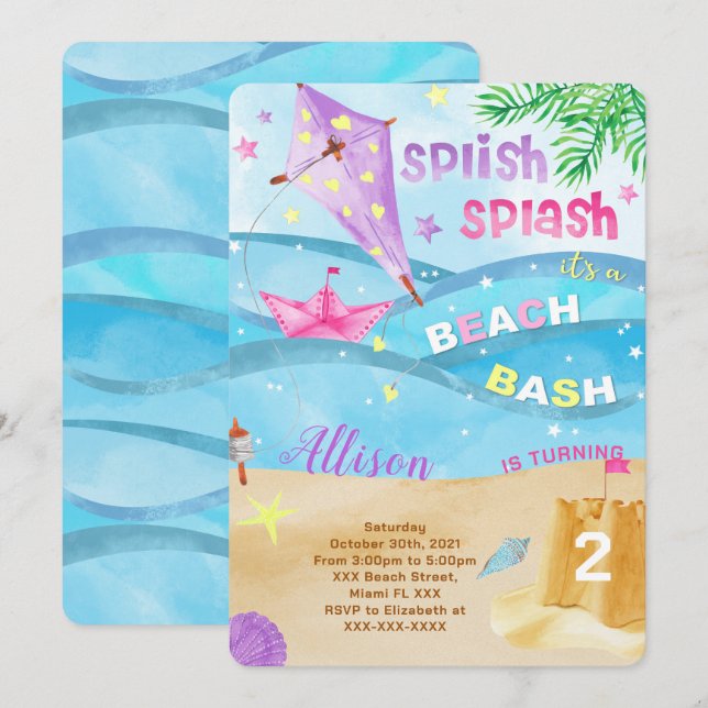 Beach Invitations (Front/Back)