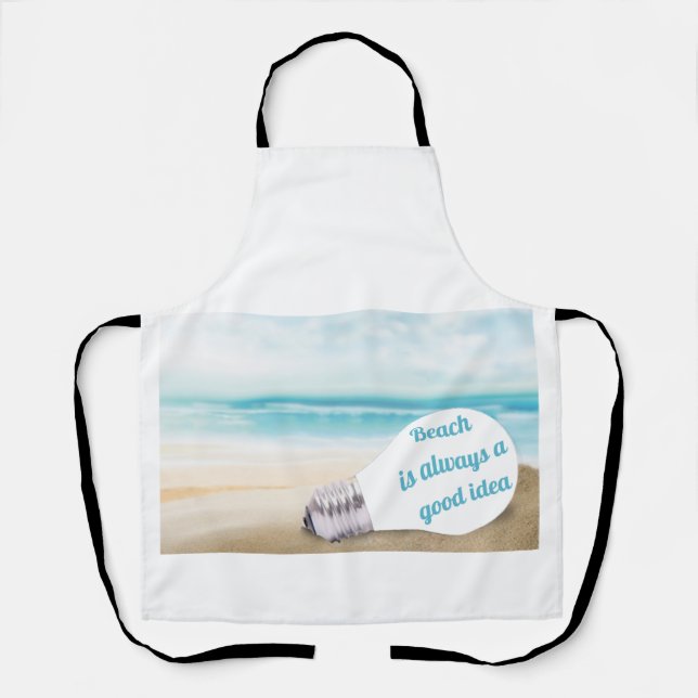 Beach is always a good idea, summer    apron (Front)