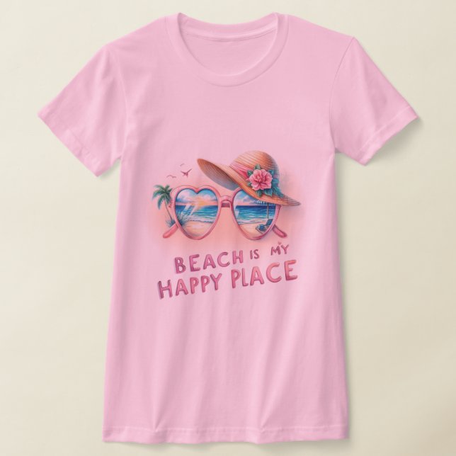 Beach is my happy place T-Shirt (Laydown)
