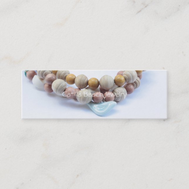 Beach Jewelry Skinny Business Card (Front)