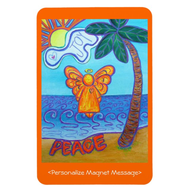 Beach Joy Angel Custom Art Personalized Magnets (Vertical)