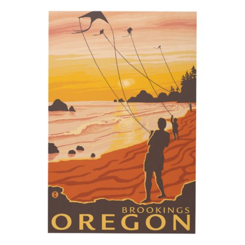 Beach  Kites _ Brookings Oregon Wood Wall Decor