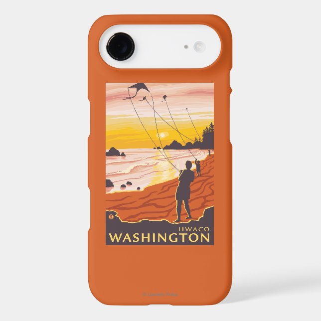 Beach & Kites - Ilwaco, Washington Case-Mate iPhone Case (Back)