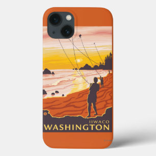 Beach & Kites - Ilwaco, Washington iPhone 13 Case