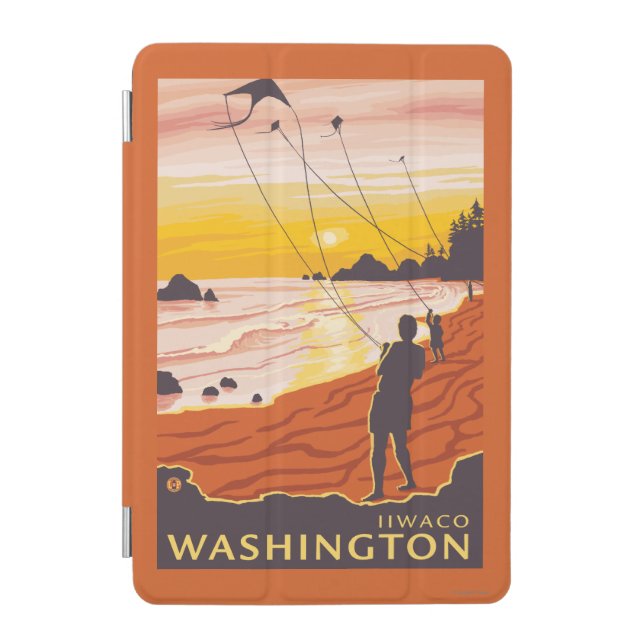 Beach & Kites - Ilwaco, Washington iPad Mini Cover (Front)