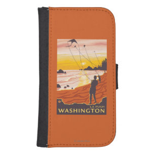 Beach & Kites - La Push, Washington Phone Wallet