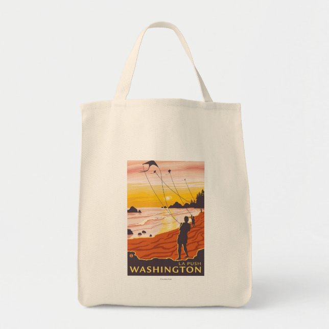 Beach & Kites - La Push, Washington Tote Bag (Front)