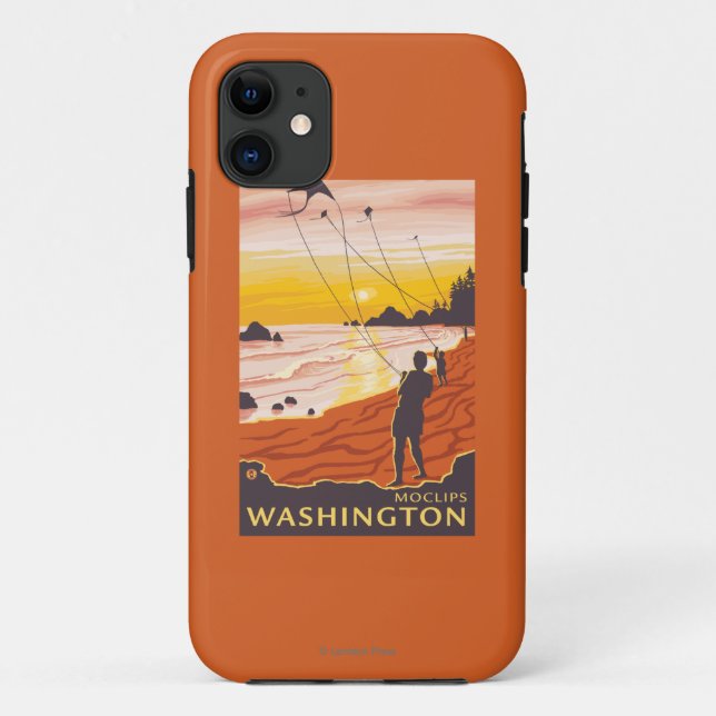 Beach & Kites - Moclips, Washington Case-Mate iPhone Case (Back)