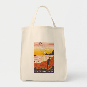 Beach & Kites - Moclips, Washington Tote Bag