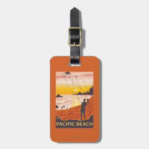 Beach & Kites - Pacific Beach, Washington Luggage Tag
