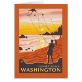 Beach & Kites - Sunset Beach, Washington (Front)