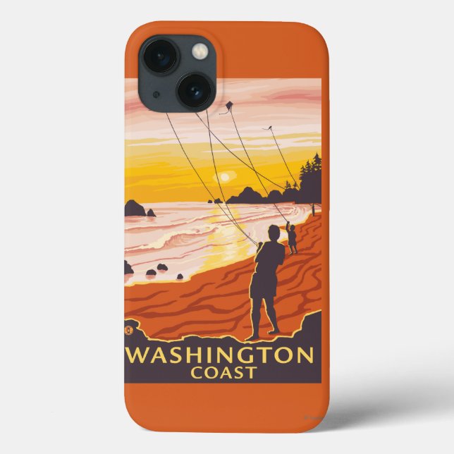 Beach & Kites - Washington Coast Case-Mate iPhone Case (Back)