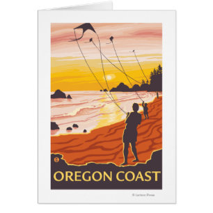 Beach & KitesCoastVintage Travel Poster