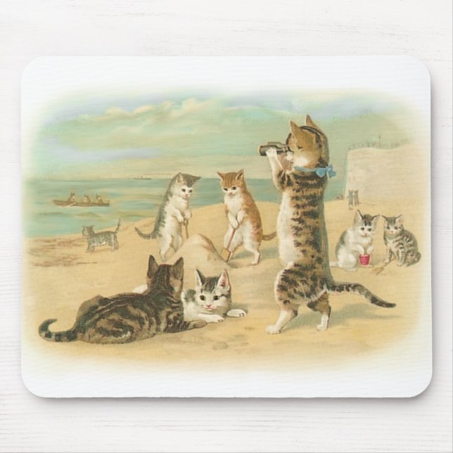 Beach Kittens Mouse Pad (Front)