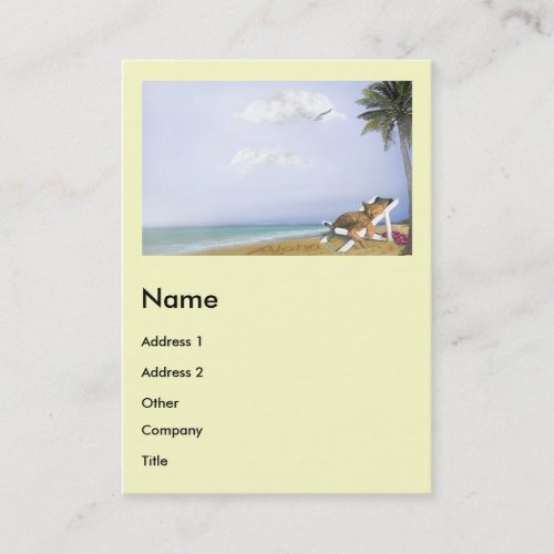 Beach Kitty Business Cards