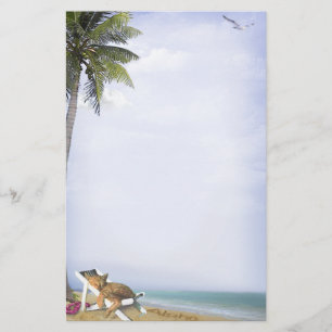 Beach Kitty Stationery