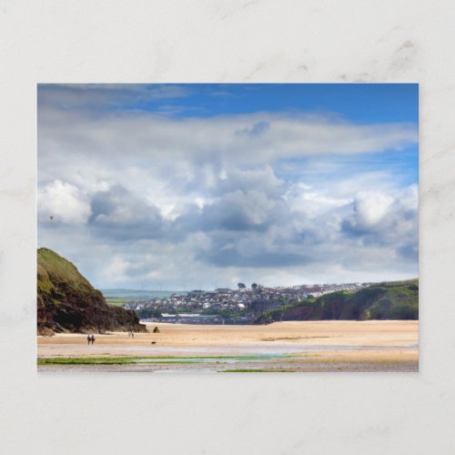 Beach landscape at Daymer bay in Cornwall UK Postcard