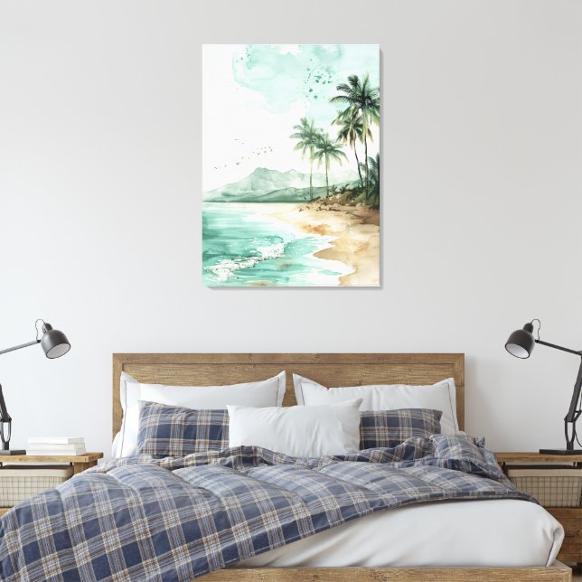 Beach Landscape Canvas Print (Insitu(Bedroom))