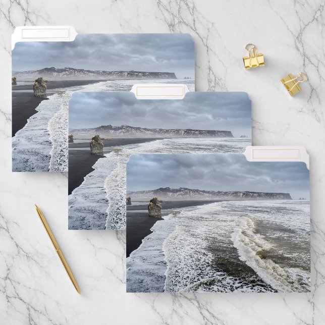 Beach Landscape In Winter File Folder (Set)