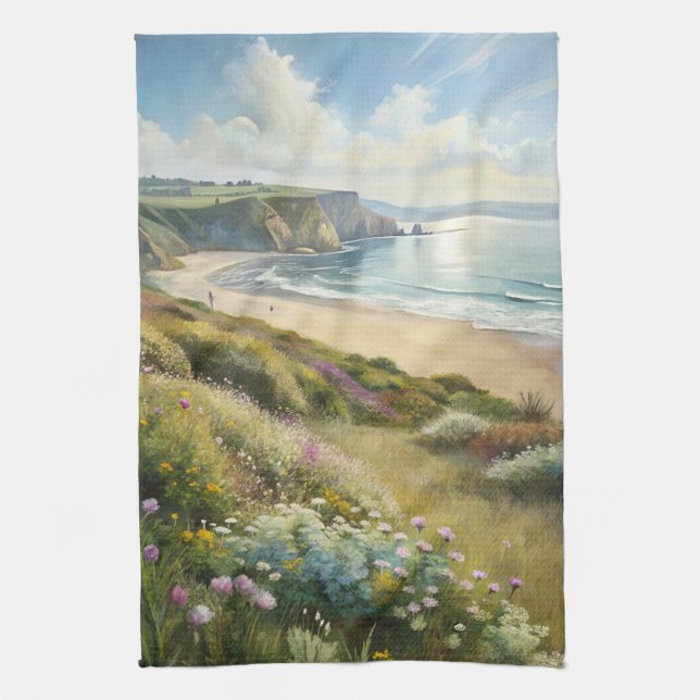 Beach Landscape Kitchen Towel (Vertical)