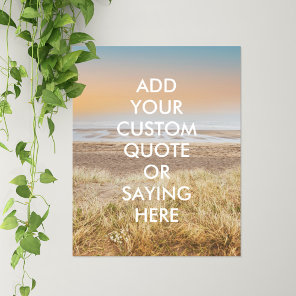 Beach Landscape Personalized Quote Poster