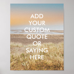 Beach Landscape Personalized Quote Poster
