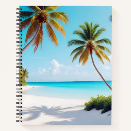 Beach Landscape Tropical Island Relaxing Tranquil Notebook