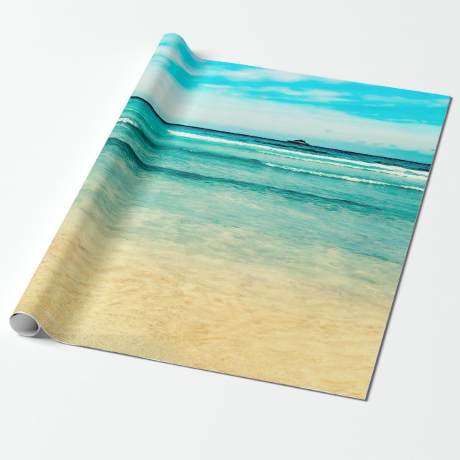 Beach Landscapebeach,summer,blue,landscape,sea,sky Wrapping Paper (Unrolled)