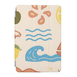 Beach Lemon Summer Doodles Playful Vibes iPad Mini Cover