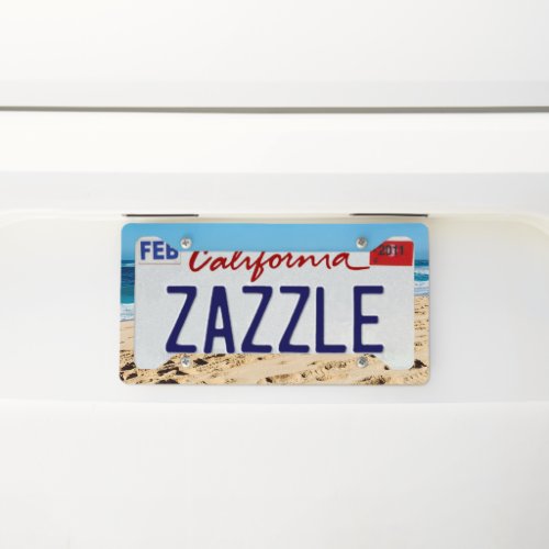 Beach License Plate Frame