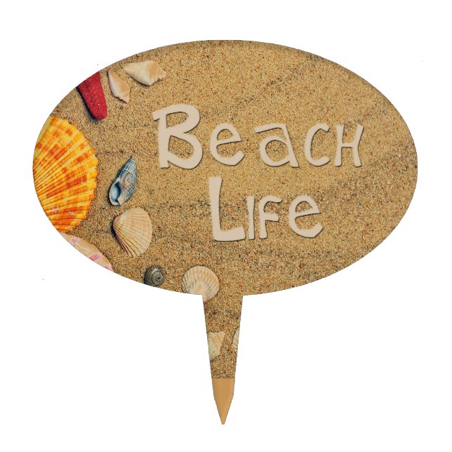 Beach Life Cake Topper (Front)