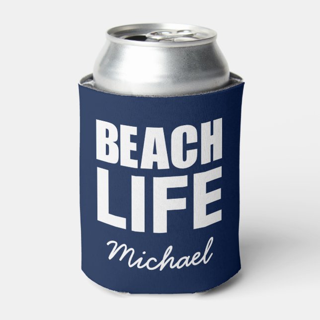 Beach Life Can Cooler (Can Front)