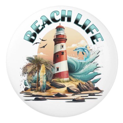 Beach Life Ceramic Knob