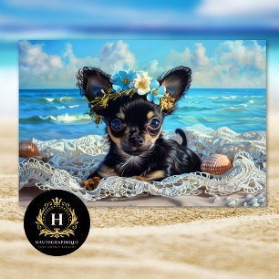 Beach life Chihuahua puppy decoupage  Tissue Paper