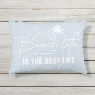 Beach Life Coastal Home Decor Accent Pillow