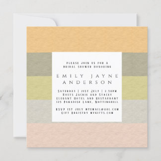 Beach Life Color Block Modern Bridal Shower Invitation